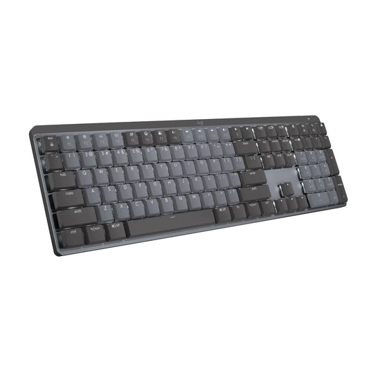 Logitech MX Mechanical Wireless Illuminated Performance Keyboard Tactile Quiet Switches Backlit Keys Bluetooth USB-C macOS Windows Linux iOS Android Metal (Renewed)