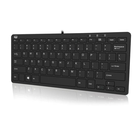 ADESSO Adaptec SlimTouch 510 Mini Keyboard with USB Hubs (AKB-510HB) Black