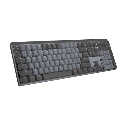 Logitech MX Mechanical Wireless Illuminated Performance Keyboard Tactile Quiet Switches Backlit Keys Bluetooth USB-C macOS Windows Linux iOS Android Metal (Renewed)